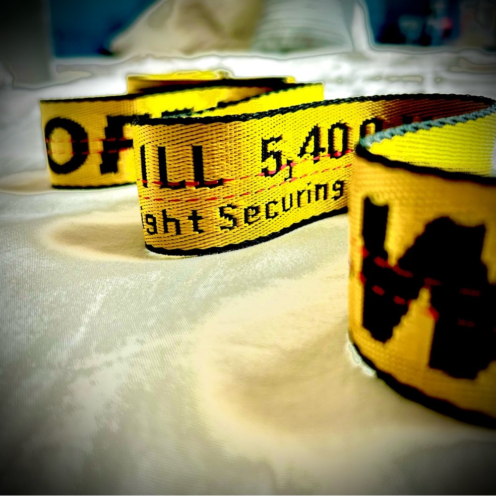 OFF WHITE belt made in Italy. 54”X 1” pristine condition.